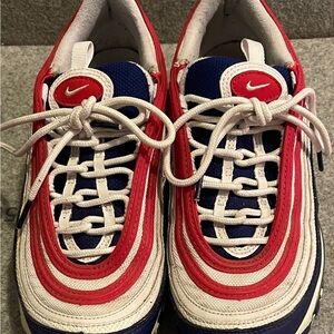 Nike Kids Shoes Red, Blue, and White